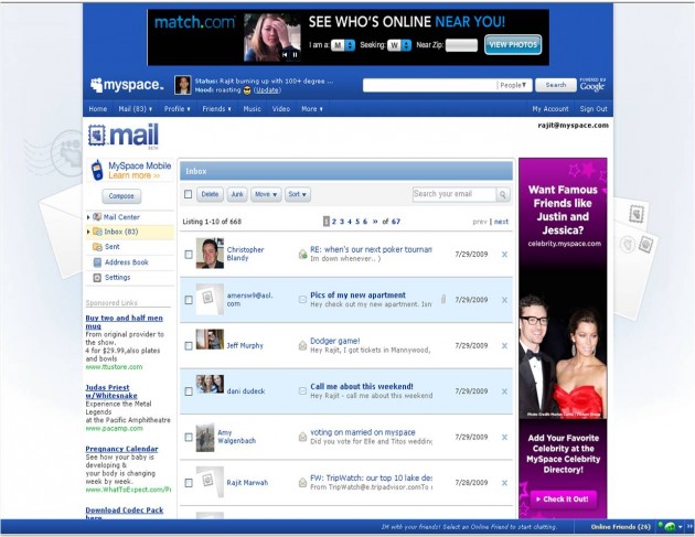 MySpace Mail 1